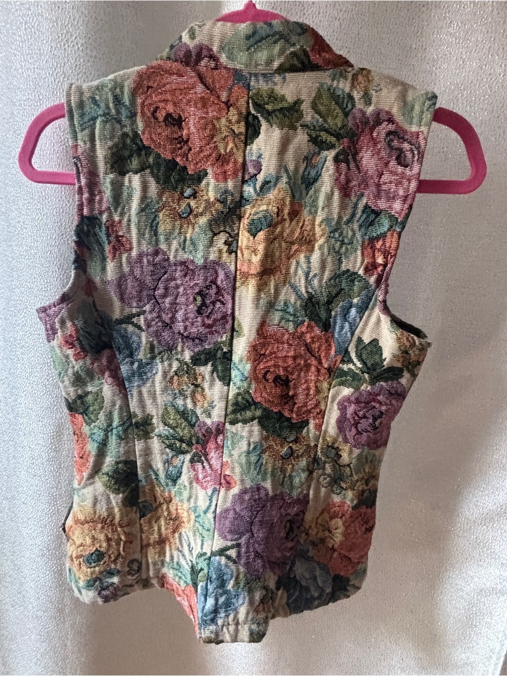 NWOT Women’s Floral Print Sleeveless Blazer | Button Front Vest | Medium - Picture 3 of 6